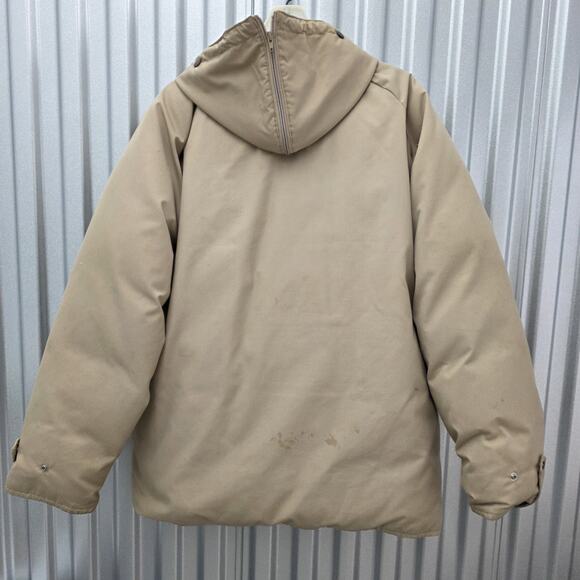 Vintage Izod Lacoste Mens Size Large Down Filled Puffer Jacket Full Zip Hood 80s - Picture 2 of 8